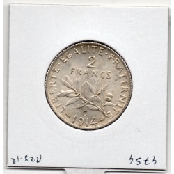 2 Francs Semeuse Argent 1914 C Castelsarrasin Sup, France pièce de monnaie