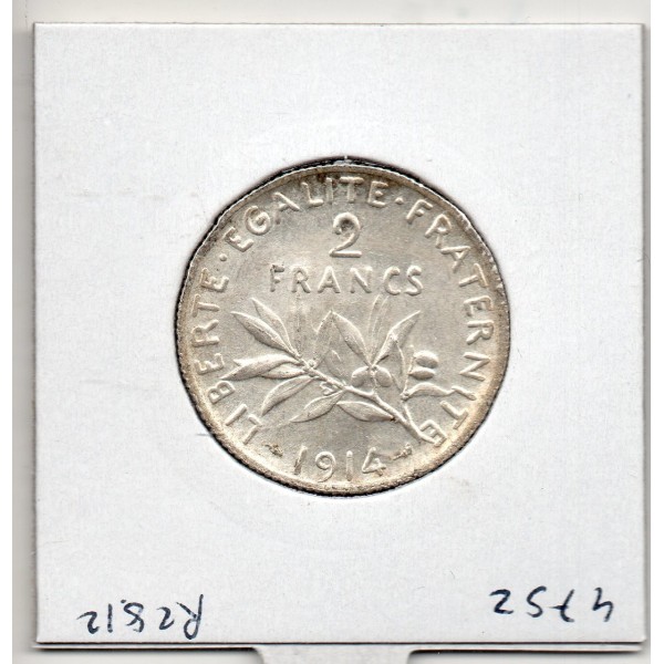 2 Francs Semeuse Argent 1914 Sup, France pièce de monnaie