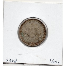 1 franc Semeuse Argent 1910 TB, France pièce de monnaie