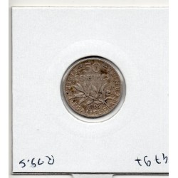 50 centimes Semeuse Argent 1906 TTB-, France pièce de monnaie