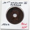 Monnaie  Napoléon III avec perforation ronde 1856 A