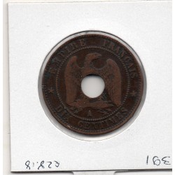 Monnaie  Napoléon III avec perforation ronde 1856 A