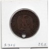 Monnaie Satirique Napoléon III avec casque à pointe 1856 W trou