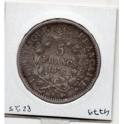 5 francs Hercule 1876 K Bordeaux TTB-, France pièce de monnaie
