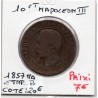 10 centimes Napoléon III tête nue 1857 MA Marseille B, France pièce de monnaie