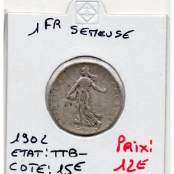 1 franc Semeuse Argent 1902 TTB-, France pièce de monnaie