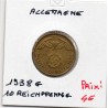 Allemagne 10 reichspfennig 1938 G, Sup KM 92 pièce de monnaie