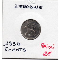Zimbabwe 5 cents 1990 Sup,...