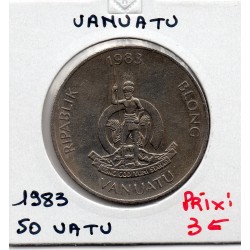 Vanuatu 50 Vatu 1983 TTB, KM 8 pièce de monnaie