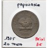 Papouasie nouvelle Guinée 20 Toea 1975 TTB, KM 5 pièce de monnaie