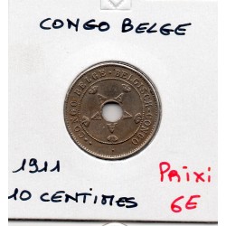 Congo Belge 10 centimes 1911 Sup-, KM 18 pièce de monnaie