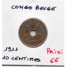 Congo Belge 10 centimes 1911 Sup-, KM 18 pièce de monnaie