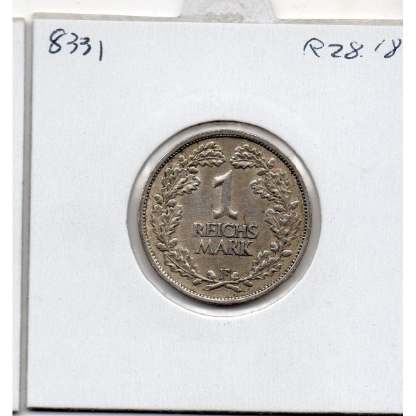 Allemagne 1 reichsmark 1926 F, TTB KM 44 pièce de monnaie