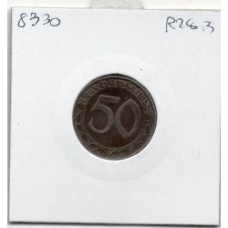 Allemagne 50 reichspfennig 1939 D, TTB+ KM 95 pièce de monnaie