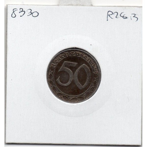 Allemagne 50 reichspfennig 1939 D, TTB+ KM 95 pièce de monnaie