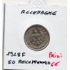 Allemagne 50 reichspfennig 1928 F, Sup KM 49 pièce de monnaie