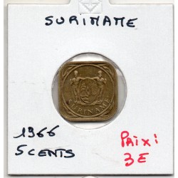 Suriname 5 cents 1966 Spl,...