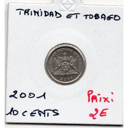 Trinité et Tobago 10 cents 2001 Spl, KM 31 pièce de monnaie