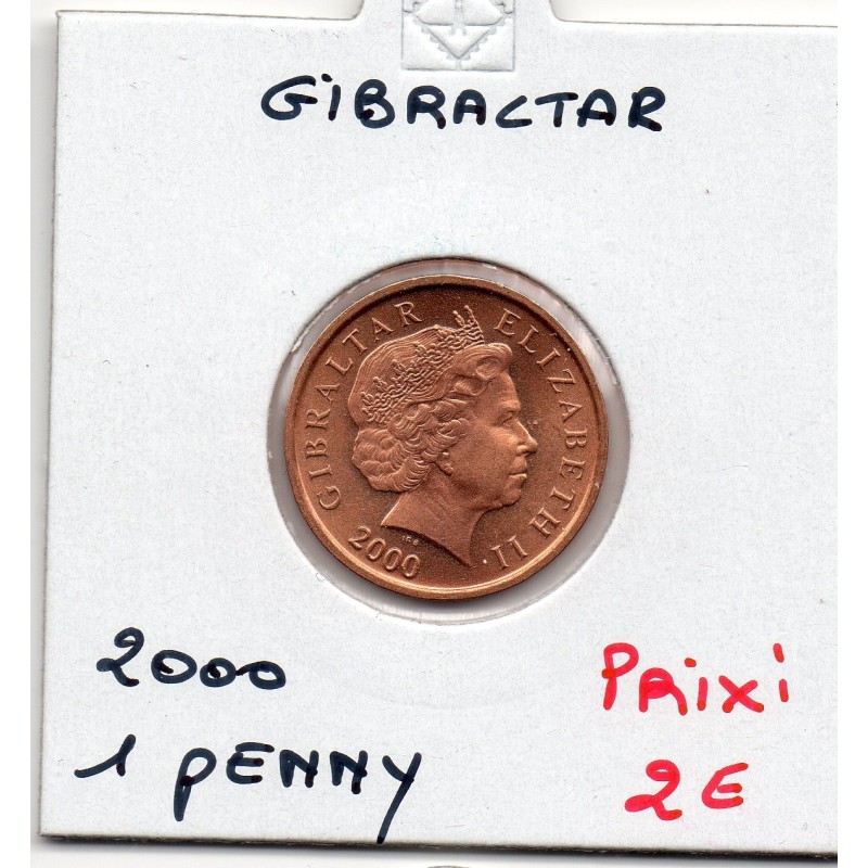 Gibraltar 1 penny 2000 Spl, KM 773 pièce de monnaie