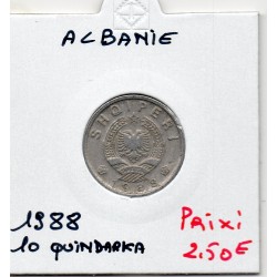 Albanie 10 qindarka 1988 Sup, KM 60 pièce de monnaie