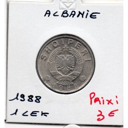 Albanie 1 Lek 1988 Sup, KM 74 pièce de monnaie