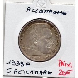 Allemagne 5 reichsmark 1939...