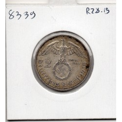 Allemagne 2 reichsmark 1939 A, TTB KM 93 pièce de monnaie