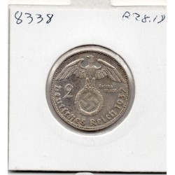 Allemagne 2 reichsmark 1937 G, Sup KM 93 pièce de monnaie