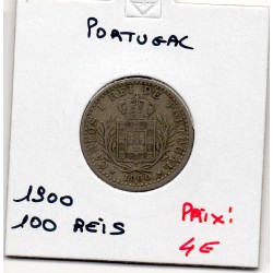Portugal 100 reis 1900 TTB, KM 546 pièce de monnaie