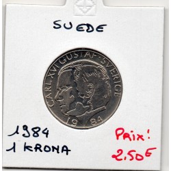 Suède 1 krona 1984 FDC, KM 852a pièce de monnaie