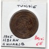 Tunisie 4 kharub 1281 AH - 1865 Sup-, KM 158 pièce de monnaie