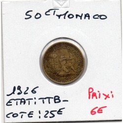 Monaco crédit Foncier 50 centimes 1926 TTB-, Gad 126 pièce de monnaie