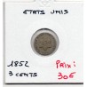 Etats Unis 3 cents 1852 B (G-6), KM 75 pièce de monnaie