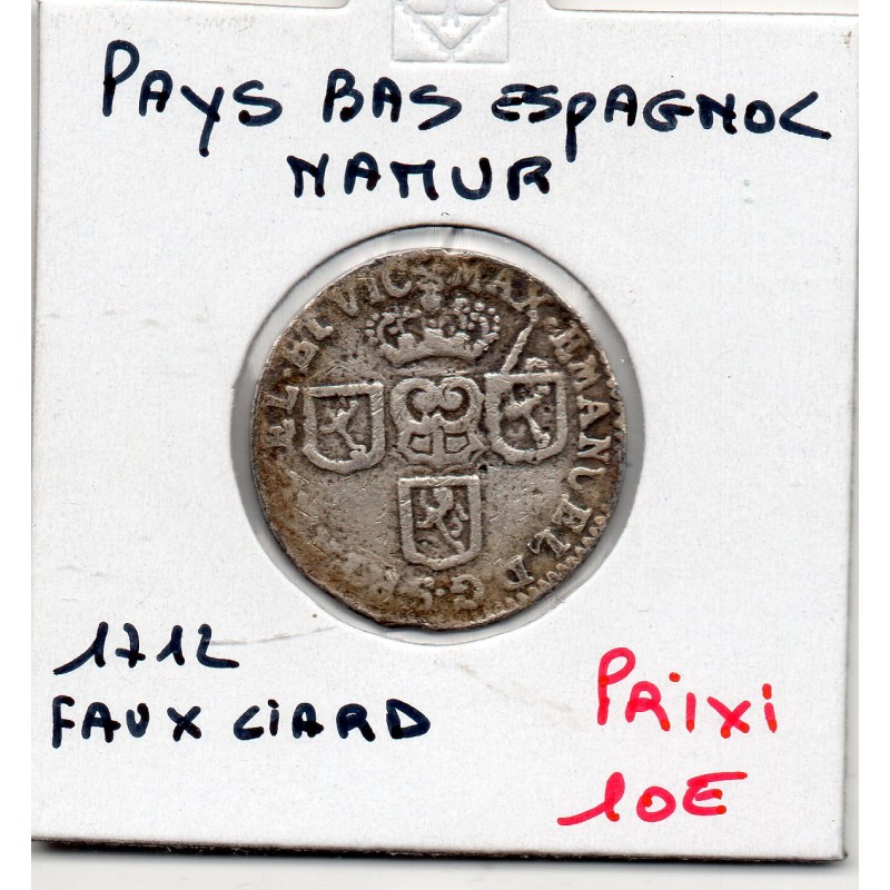 Pays-Bas Espagnols Namur faux liard 1712 TB, pièce de monnaie
