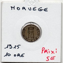 Norvège 10 ore 1915 TTB, KM 372 pièce de monnaie