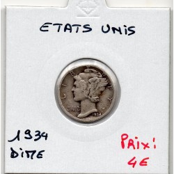 Etats Unis dime 1934 TTB, KM 140 pièce de monnaie