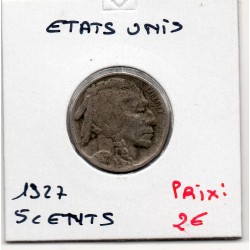 Etats Unis 5 cents 1927 TB,...