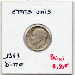 Etats Unis dime 1947 TTB+,...