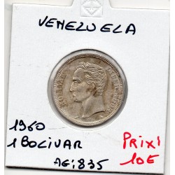 Venezuela 1 Bolivar 1960 Spl, KM Y37a pièce de monnaie