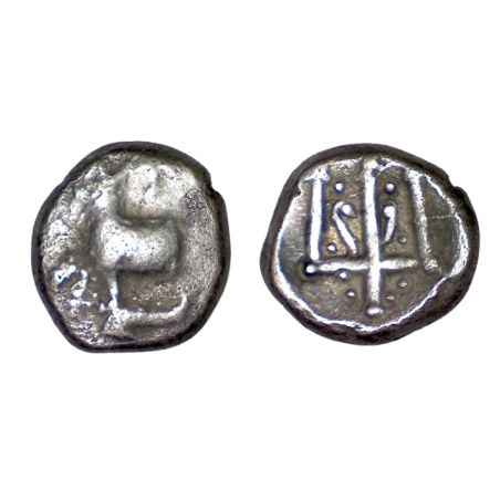 Thrace, Bizantion Hemidrachme argent (-387 à -340) Taureau et Trident