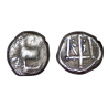 Thrace, Bizantion Hemidrachme argent (-387 à -340) Taureau et Trident