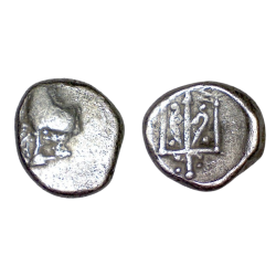 Thrace, Bizantion Hemidrachme argent (-387 à -340) Taureau et Trident