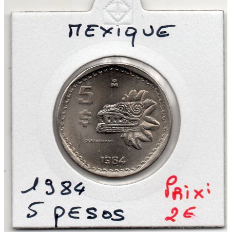 Mexique 5 Pesos 1984 Spl, KM 485 pièce de monnaie