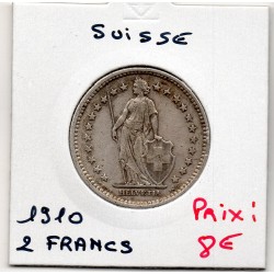 Suisse 2 francs 1910 TTB, KM 21 pièce de monnaie