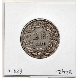 Suisse 2 francs 1910 TTB, KM 21 pièce de monnaie