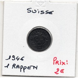 Suisse 1 rappen 1946 TTB+, KM 3a pièce de monnaie