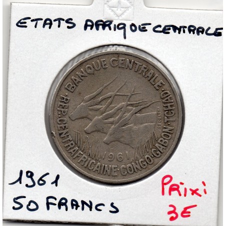 Afrique centrale equatoriale 50 francs 1961 TB KM 3 pièce de monnaie