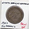 Afrique centrale equatoriale 50 francs 1961 TB KM 3 pièce de monnaie