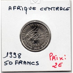 Afrique centrale 50 francs 1998 Fdc KM 11 pièce de monnaie