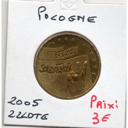 Pologne 2 Zlote Solidarnosk 2005 Spl, KM 565 pièce de monnaie